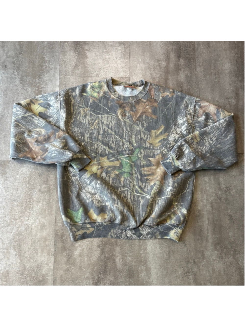 Y2K Mossy Oak Camo Crewneck Sweater Mens Large